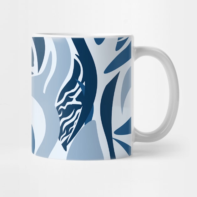 Abstract blue tribal pattern by SweetCoolVibes